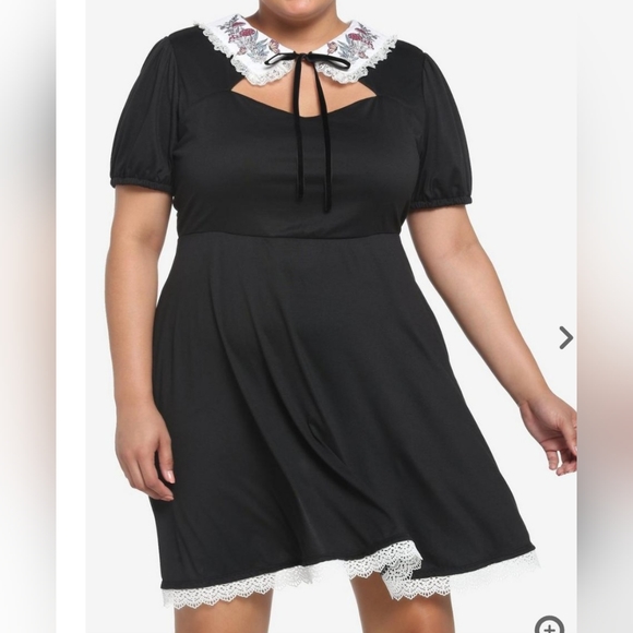 Thorn & Fable Dresses & Skirts - Thorn & Fable Wednesday Adams Dress with Mushroom Collar